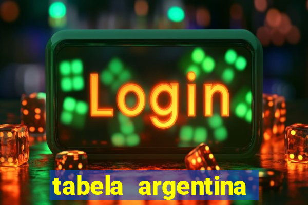 tabela argentina torneo betano